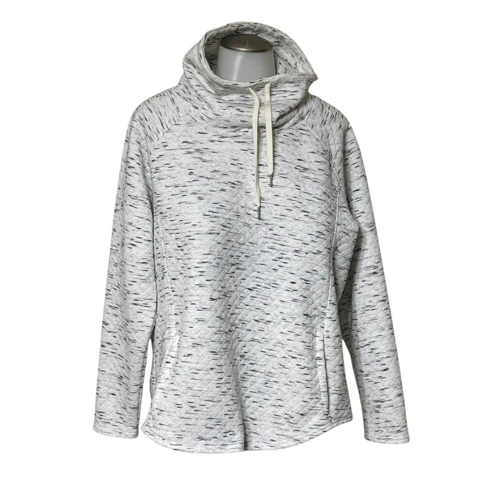 North‎ River. Womens Pullover Hoodie L By Next Run - Gray With Black Speckles